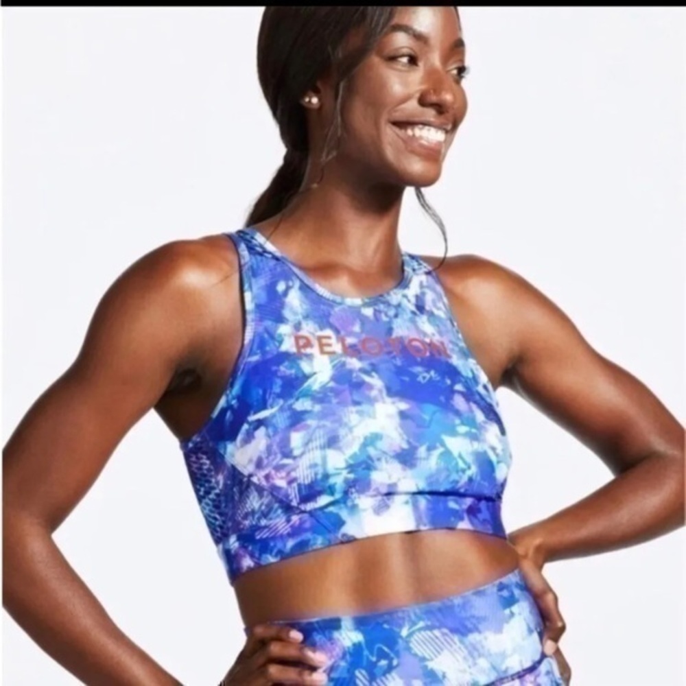 New Peloton Blue Moves High Neck Bra WITH Sports Bra Size Small Medium